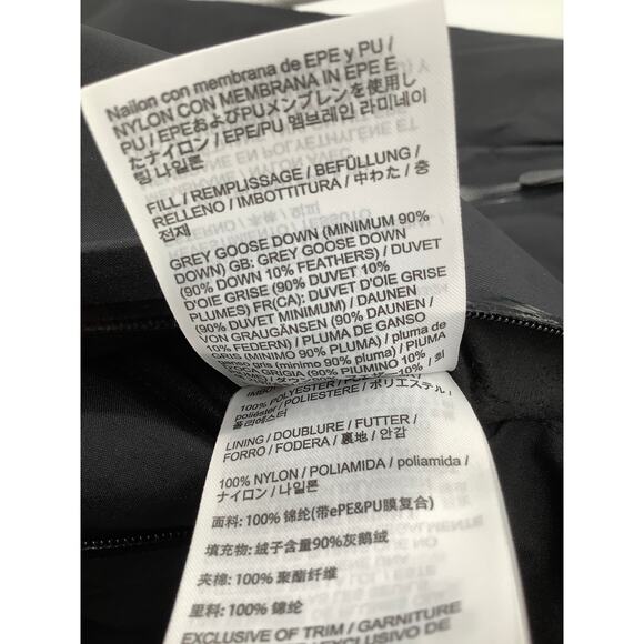 Arc'teryx Women's Large Black Beta Down Parka Coat Hooded Zip Up Outdoor HR4-32 - Picture 12 of 12